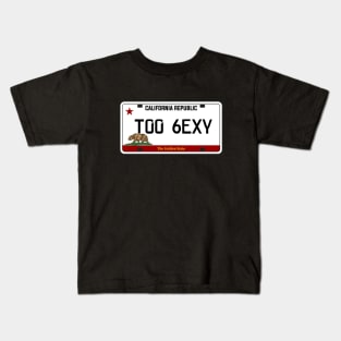 California car license plate version II Kids T-Shirt